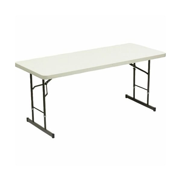 Iceberg IndestrucTable Classic Folding Table, Adjustable Height, Platinum Granite Top, 30 in W x 72 in L ICE65623 - main